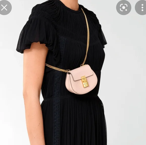 Chloe Drew Leather Crossbody Backpack Black - Picture 15 of 16